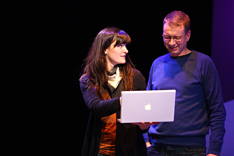 Anita Rochon et Craig Holzschuh en répétition pour Traces © Fabrice Grover
